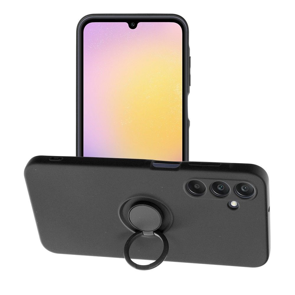 Case for Samsung A25 5G Silicone Ring black SILICONE RING case for SAMSUNG A25 5G black - Image 1