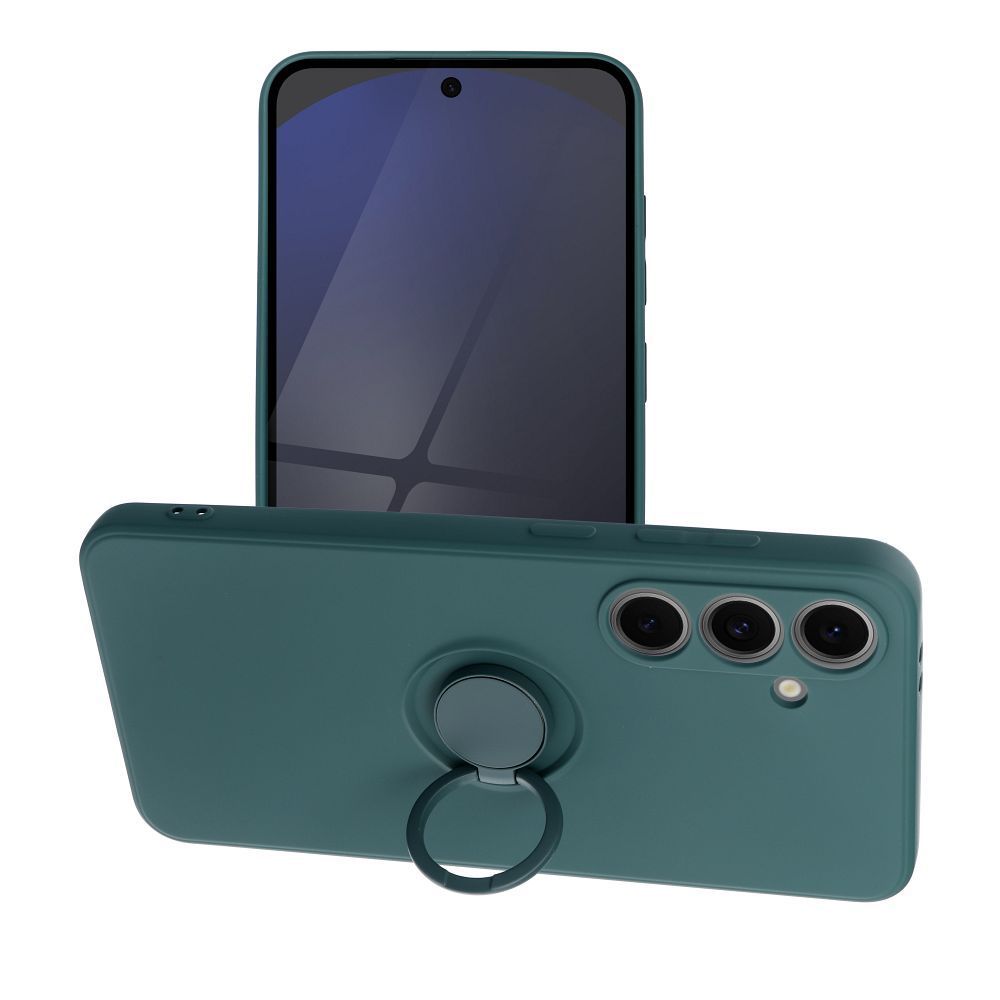 SILICONE RING case for SAMSUNG S24 FE green - Image 1