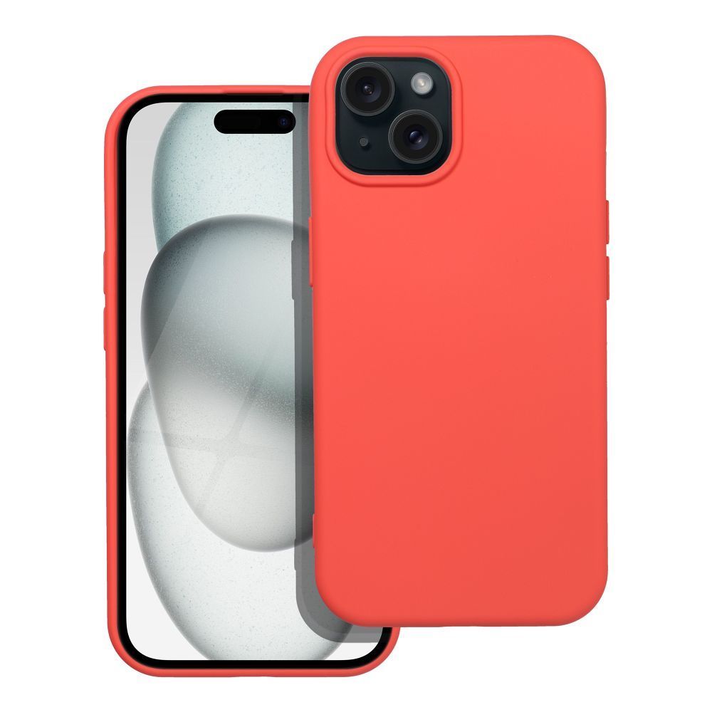SILICONE case for IPHONE 15 peach - Image 1