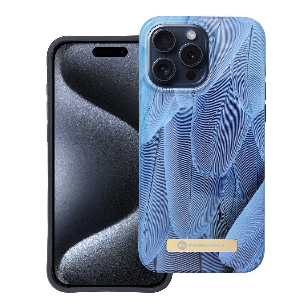 FORCELL F-PROTECT Mirage case compatible with MagSafe for IPHONE 15 Pro Max blue bird - Image 2