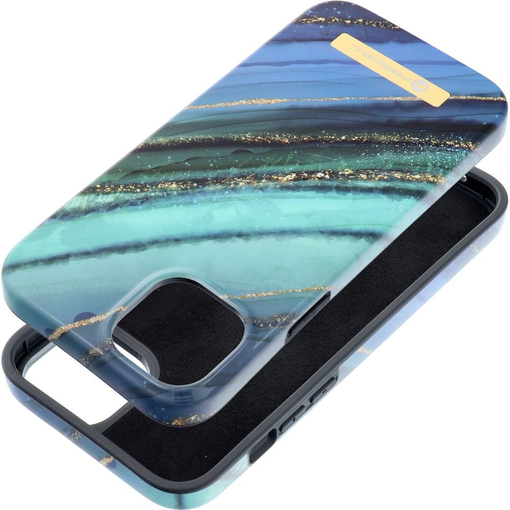 Case for iPhone 15 PLUS Forcell F-Protect Mirage compatible with Magsafe jade marble FORCELL F-PROTECT Mirage case compatible with MagSafe for IPHONE 15 Plus jade marble - Image 1