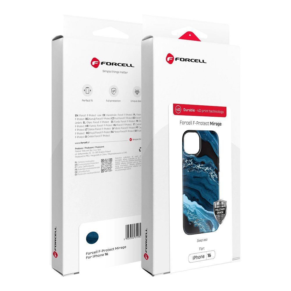 FORCELL F-PROTECT Mirage, Military Drop-Tested case compatible with MagSafe for IPHONE 16 PLUS deep sea - Image 2