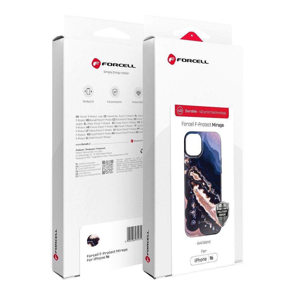 FORCELL F-PROTECT Mirage, Military Drop-Tested case compatible with MagSafe for IPHONE 16 PRO gold island - Image 2