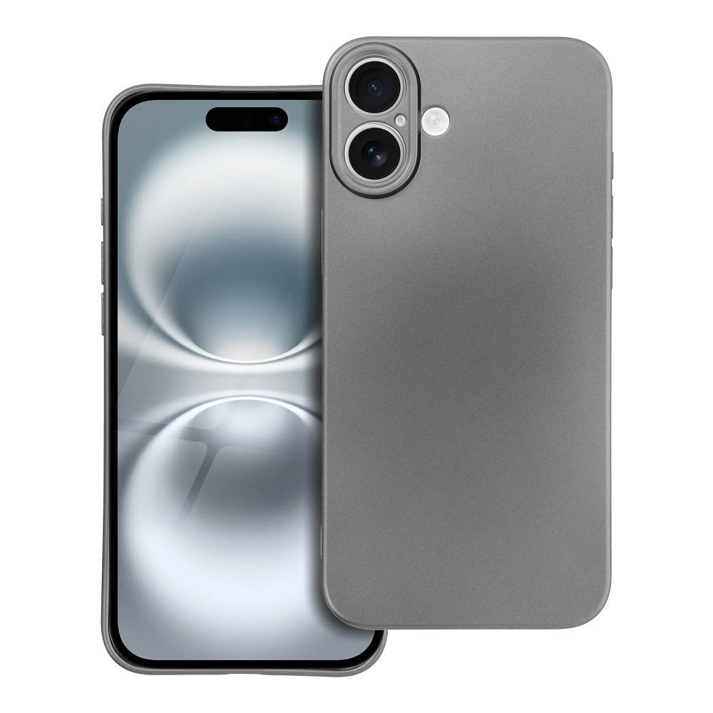 Case for iPhone 16 PLUS Metallic gray METALLIC Case for IPHONE 16 Plus grey - Image 1
