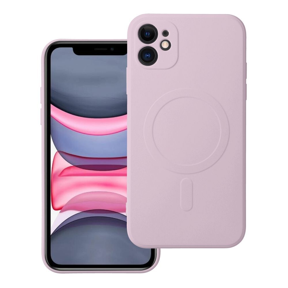 SILICONE MAG COVER case compatible with MagSafe for IPHONE 11 pink SILICONE MAG COVER case compatible with MagSafe for IPHONE 11 pink - Image 1