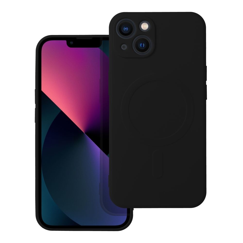 SILICONE MAG COVER case compatible with MagSafe for IPHONE 13 black - Image 1