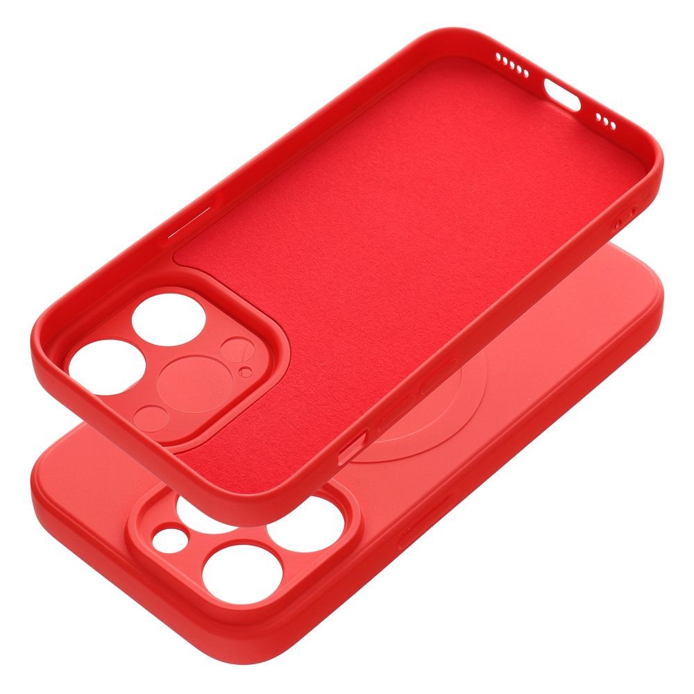 SILICONE MAG COVER case compatible with MagSafe for IPHONE 14 Pro red - Image 2