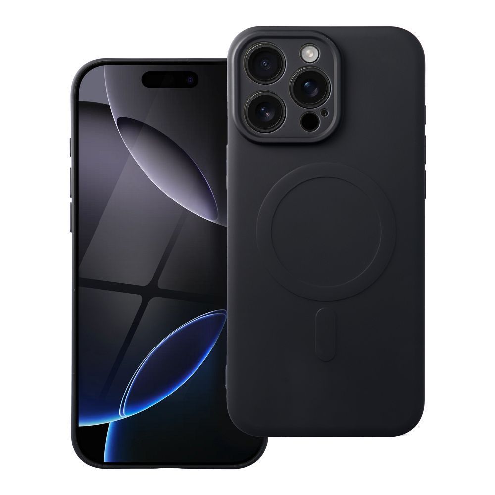 SILICONE MAG COVER case compatible with MagSafe for IPHONE 16 Pro Max black SILICONE MAG COVER case compatible with MagSafe for IPHONE 16 Pro Max black - Image 1