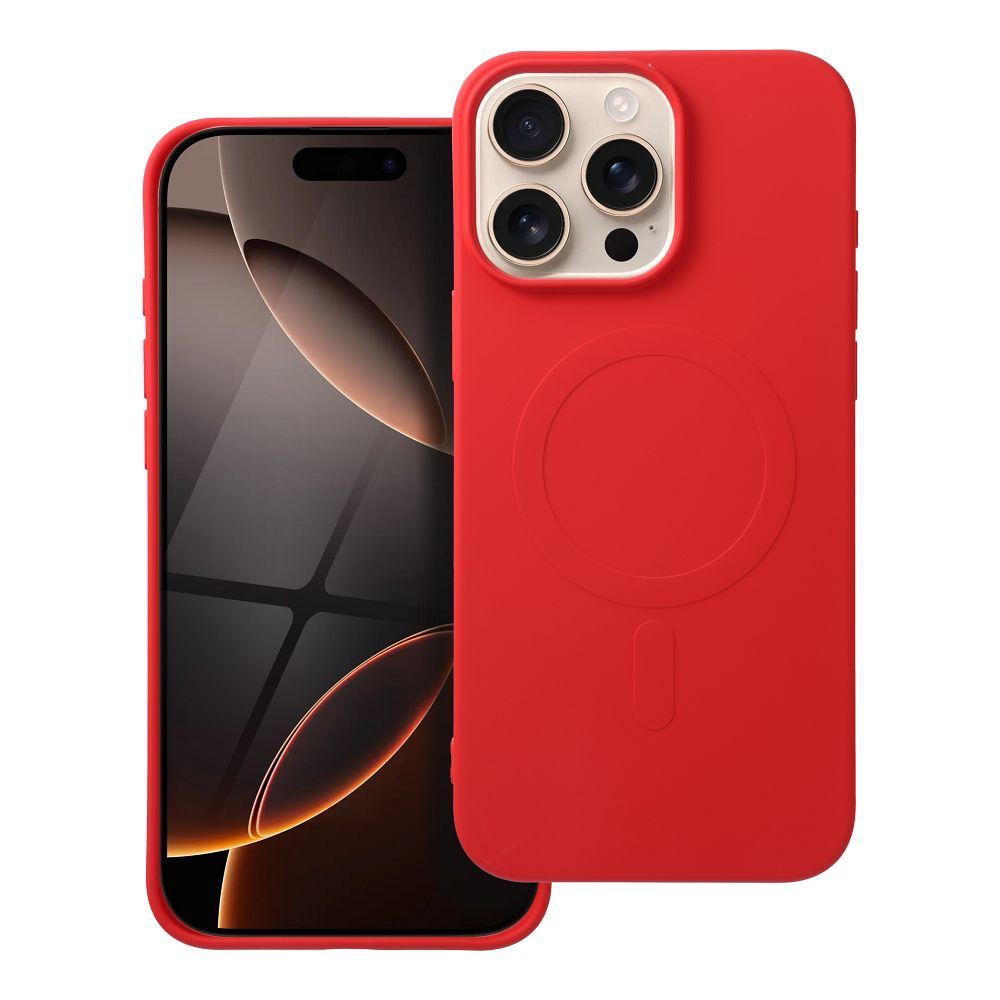 Case for IPHONE 16 Pro Max SILICONE MAG COVER (big hole) compatible with MagSafe red SILICONE MAG COVER (big hole) case compatible with MagSafe for IPHONE 16 Pro Max red - Image 1