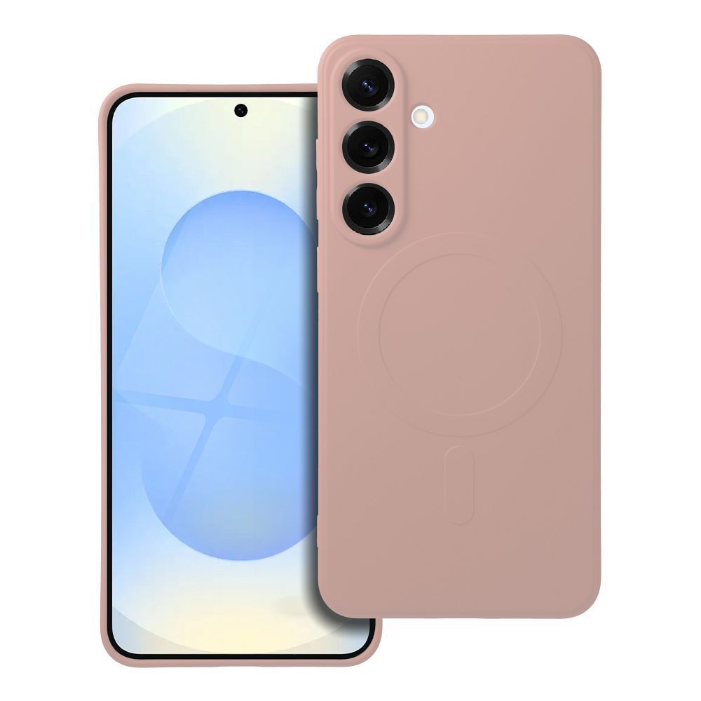 SILICONE MAG COVER case compatible with MagSafe for SAMSUNG S25 Plus pink SILICONE MAG COVER case compatible with MagSafe for SAMSUNG S25 Plus pink - Image 1