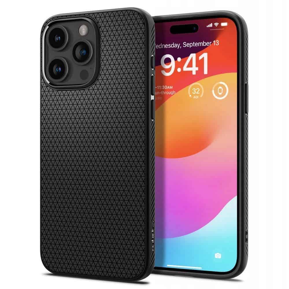 SPIGEN case LIQUID AIR for IPHONE 15 Pro matte black SPIGEN case LIQUID AIR for IPHONE 15 Pro matte black - Image 1