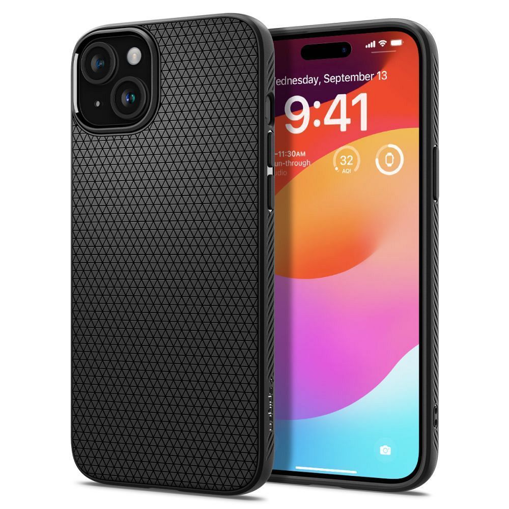 SPIGEN case LIQUID AIR for IPHONE 15 Plus matte black - Image 1