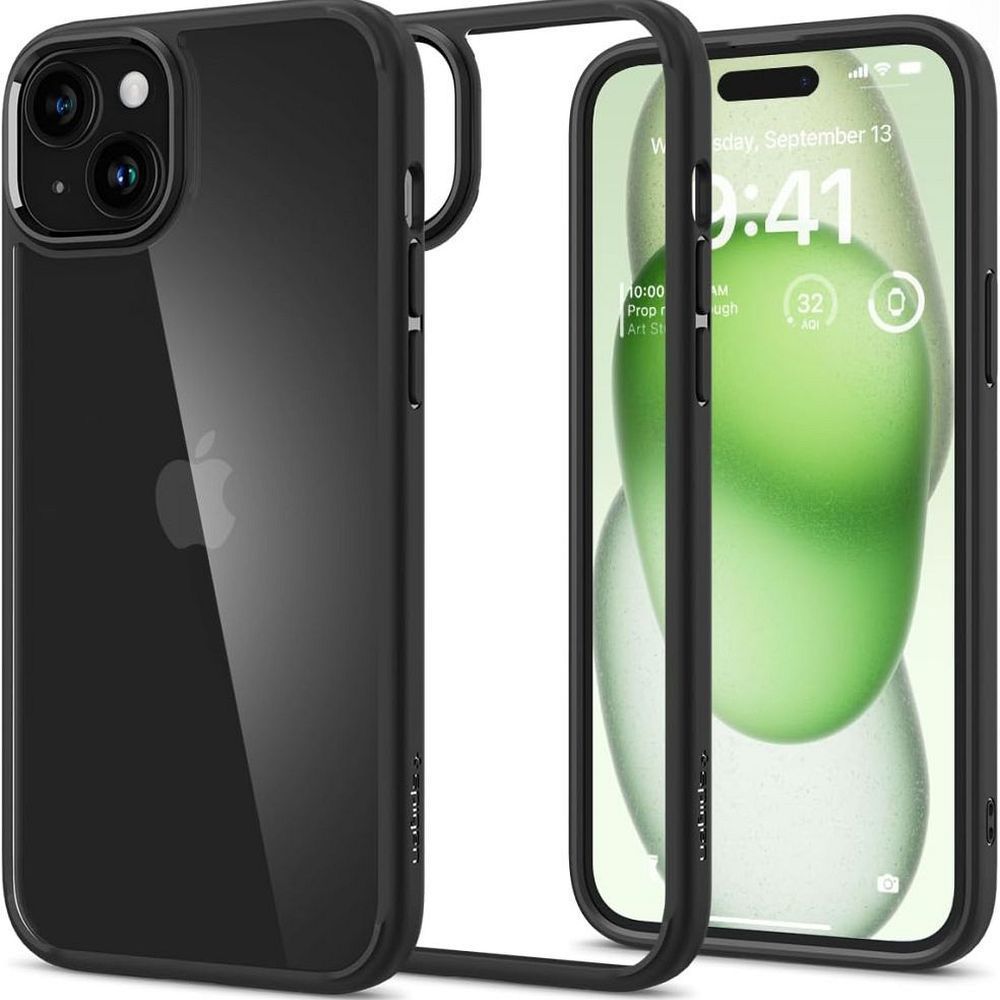 SPIGEN case ULTRA HYBRID for IPHONE 15 Plus matte black SPIGEN case ULTRA HYBRID for IPHONE 15 Plus matte black - Image 1