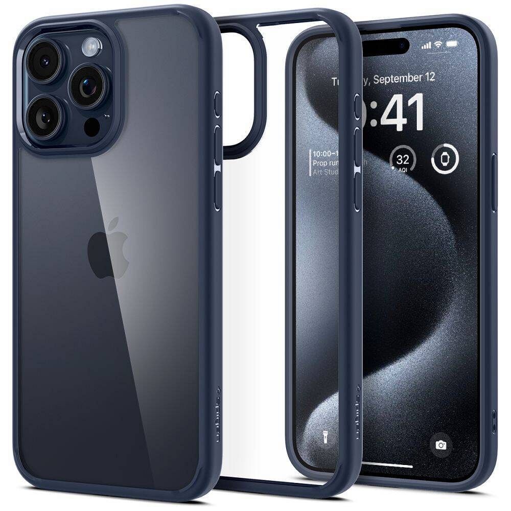 SPIGEN case ULTRA HYBRID for IPHONE 16 Pro Max navy blue SPIGEN case ULTRA HYBRID for IPHONE 16 Pro Max navy blue - Image 1