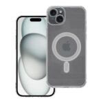 CLEAR MAG COVER case with camera protection compatible with MagSafe for IPHONE 15 Plus transparent