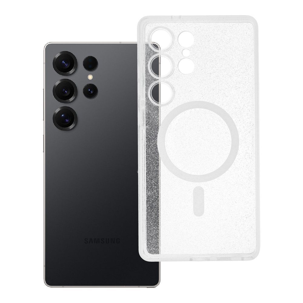 Case for Samsung S25 ULTRA Clear Mag Cover (STR) compatible with MagSafe transparent glitter CLEAR MAG COVER case compatible with MagSafe for SAMSUNG S25 Ultra transparent - Image 1