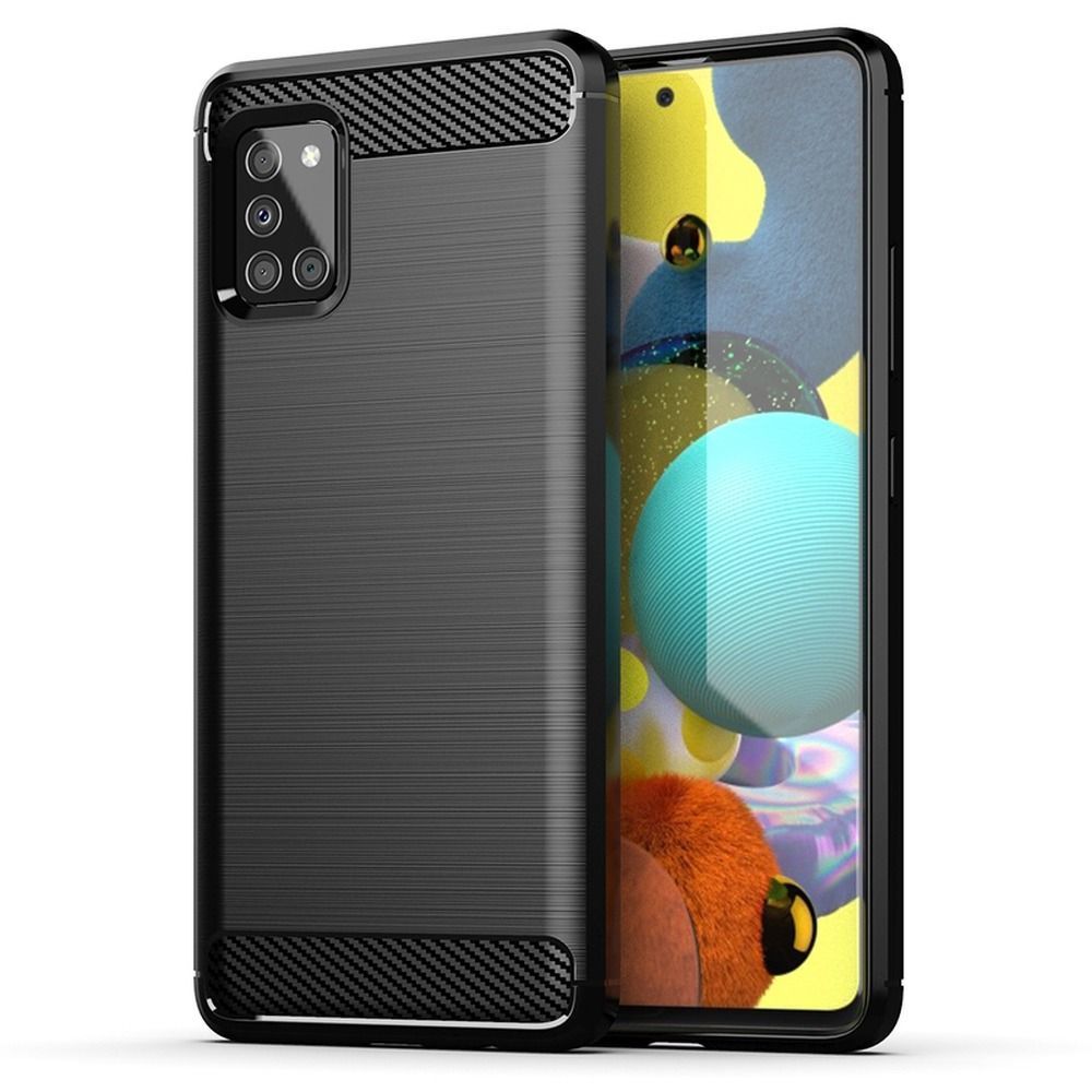 Case for Samsung A51 5G Carbon black CARBON case for SAMSUNG A51 5G black - Image 1