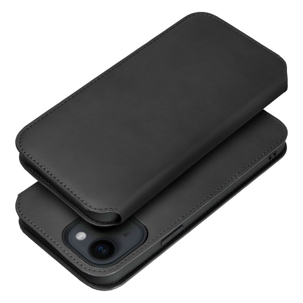 DUAL POCKET Book case for IPHONE 15 Plus black - Image 1