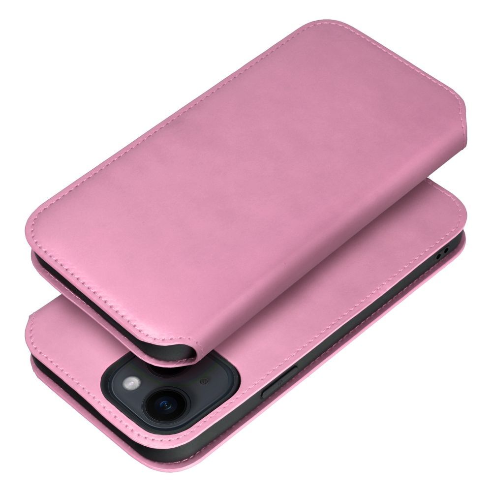 DUAL POCKET Book case for IPHONE 15 Plus light pink - Image 1