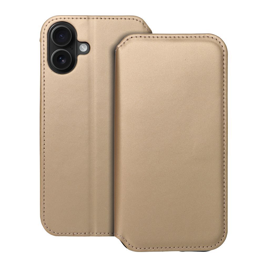 DUAL POCKET Book case for IPHONE 16 Plus gold DUAL POCKET Book case for IPHONE 16 Plus gold - Image 1