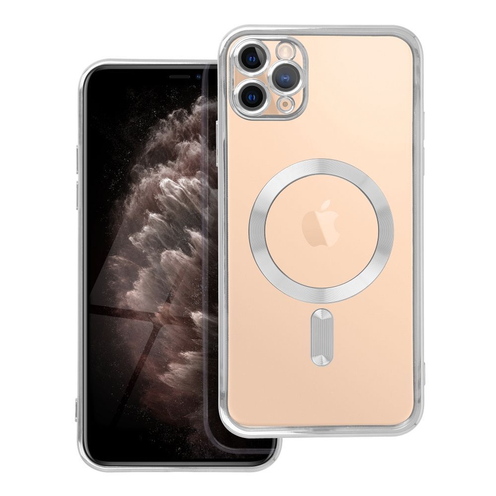 ELECTRO MAG COVER case compatible with MagSafe for IPHONE 11 Pro Max silver - Image 1