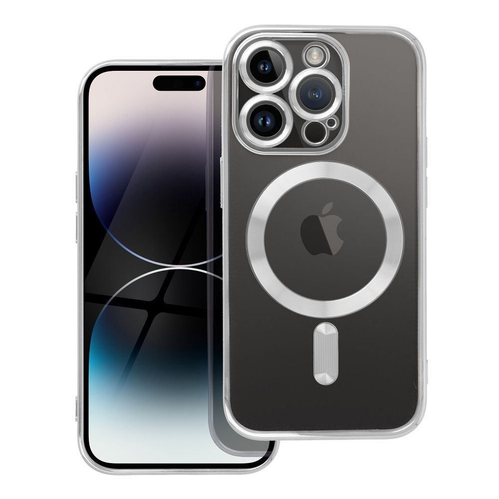 ELECTRO MAG COVER case compatible with MagSafe for IPHONE 14 Pro silver - Image 1