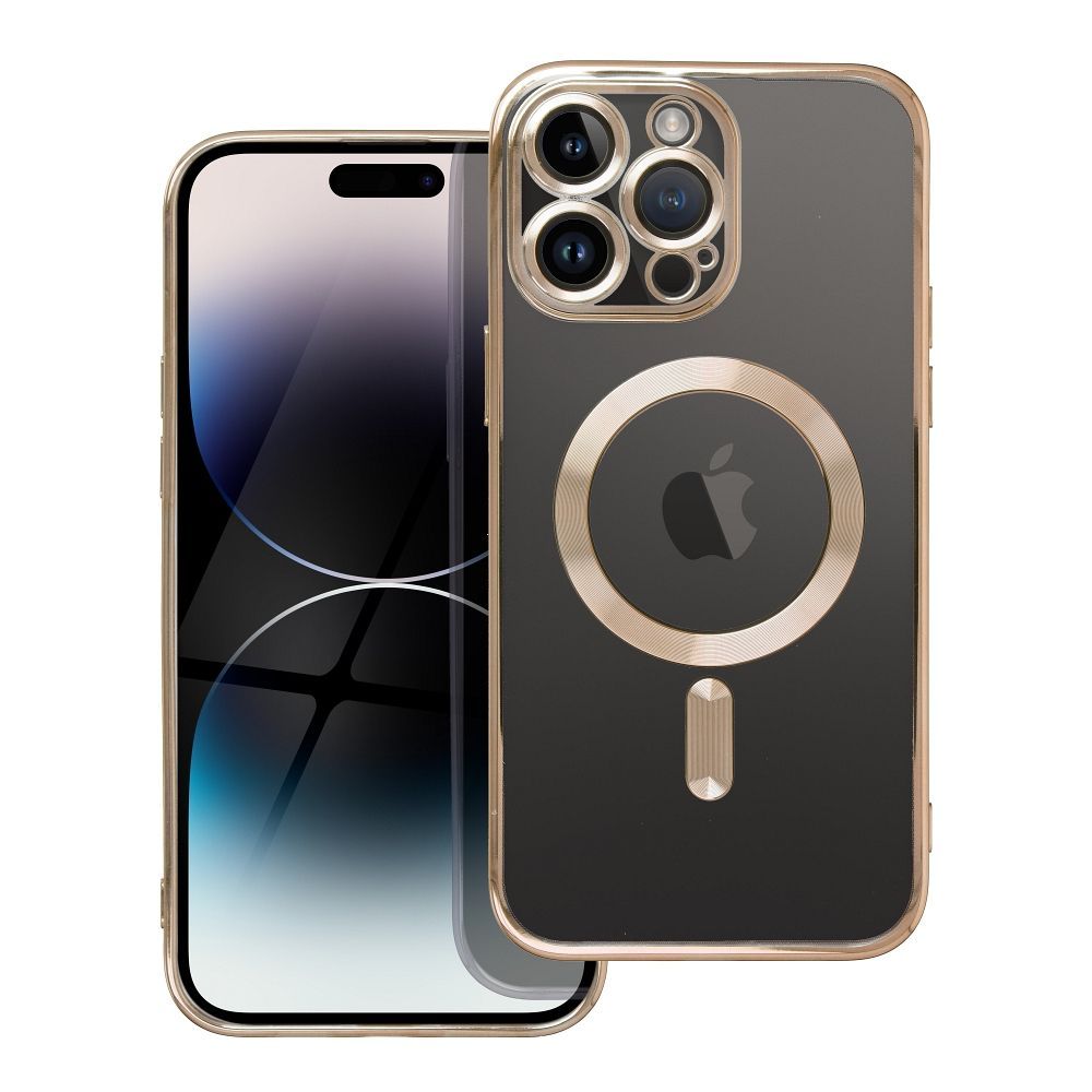 ELECTRO MAG COVER case compatible with MagSafe for IPHONE 14 Pro Max gold - Image 1