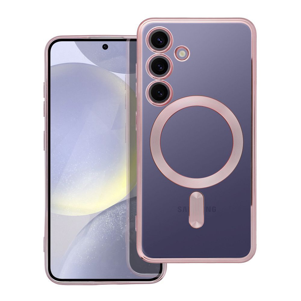 ELECTRO MAG COVER case compatible with MagSafe for SAMSUNG S24 rose gold - Image 1