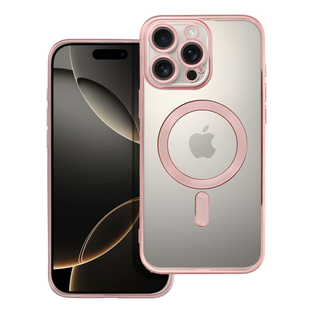 ELECTRO MAG COVER case compatible with MagSafe for IPHONE 16 Pro Max rose gold - Image 1