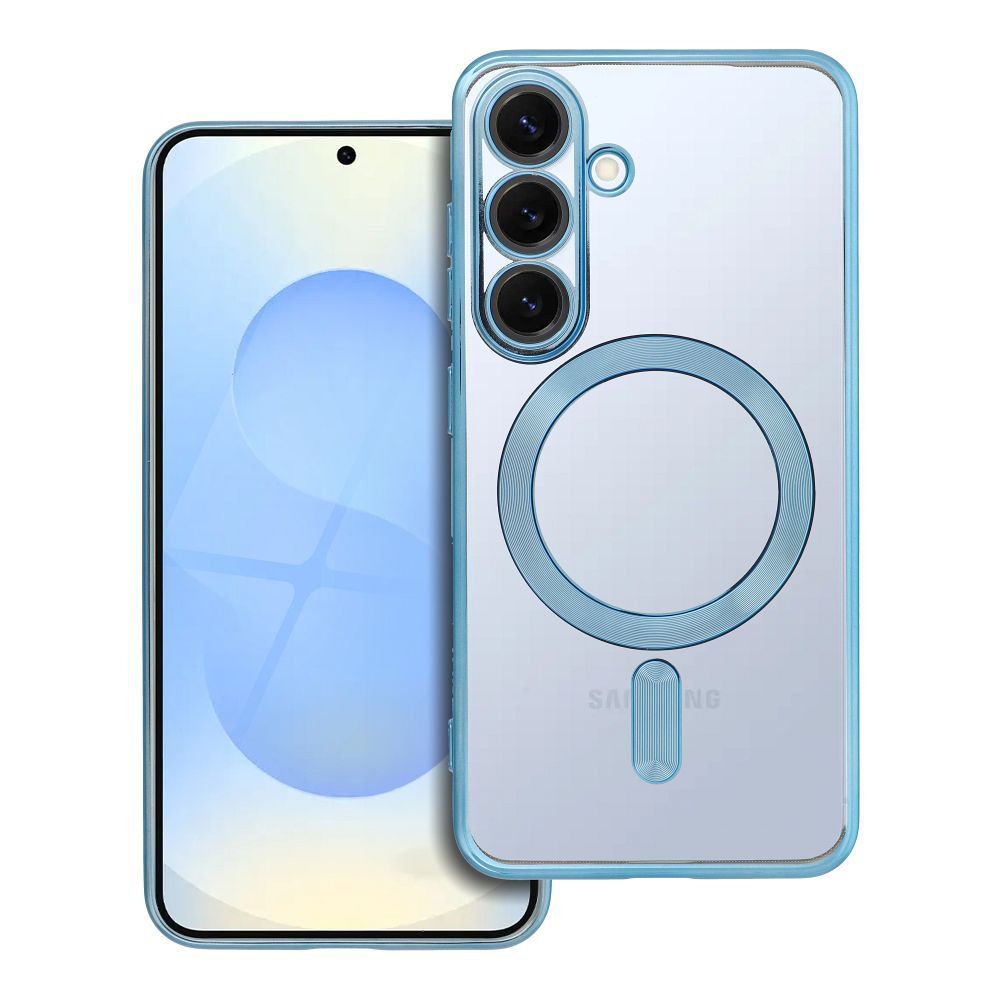 ELECTRO MAG COVER case compatible with MagSafe for SAMSUNG S25 blue - Image 1