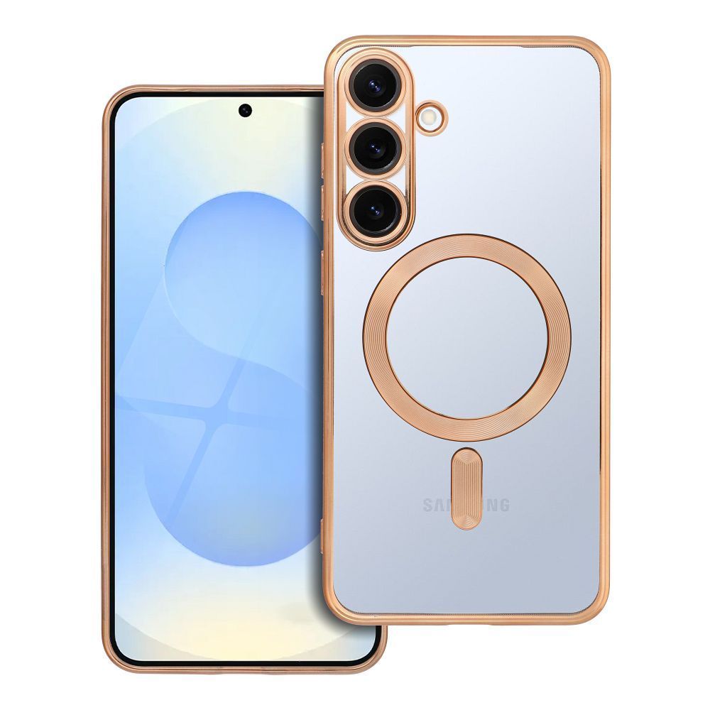 ELECTRO MAG COVER case compatible with MagSafe for SAMSUNG S25 Plus gold - Image 1