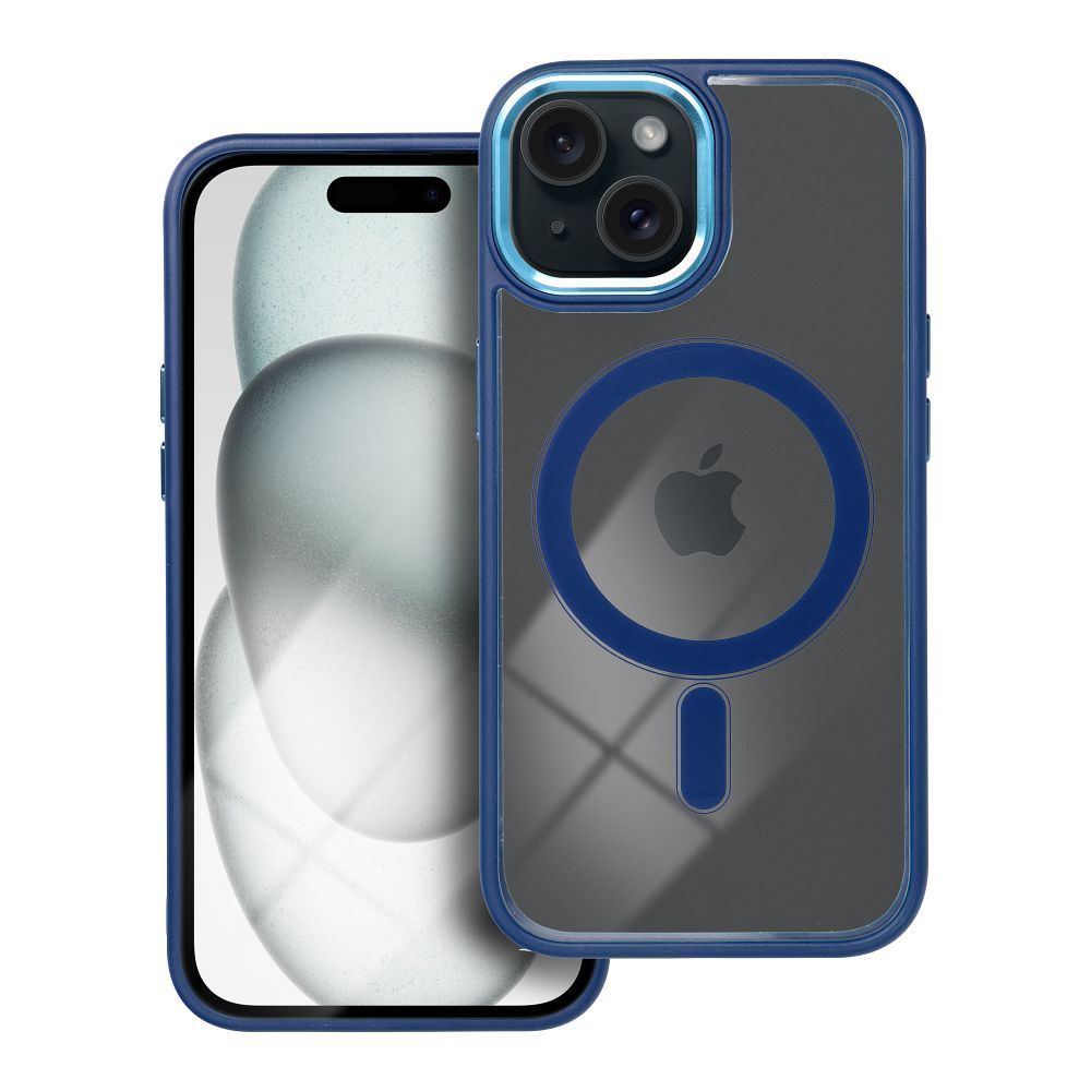COLOR EDGE MAG COVER case compatible with MagSafe for IPHONE 15 navy blue - Image 1