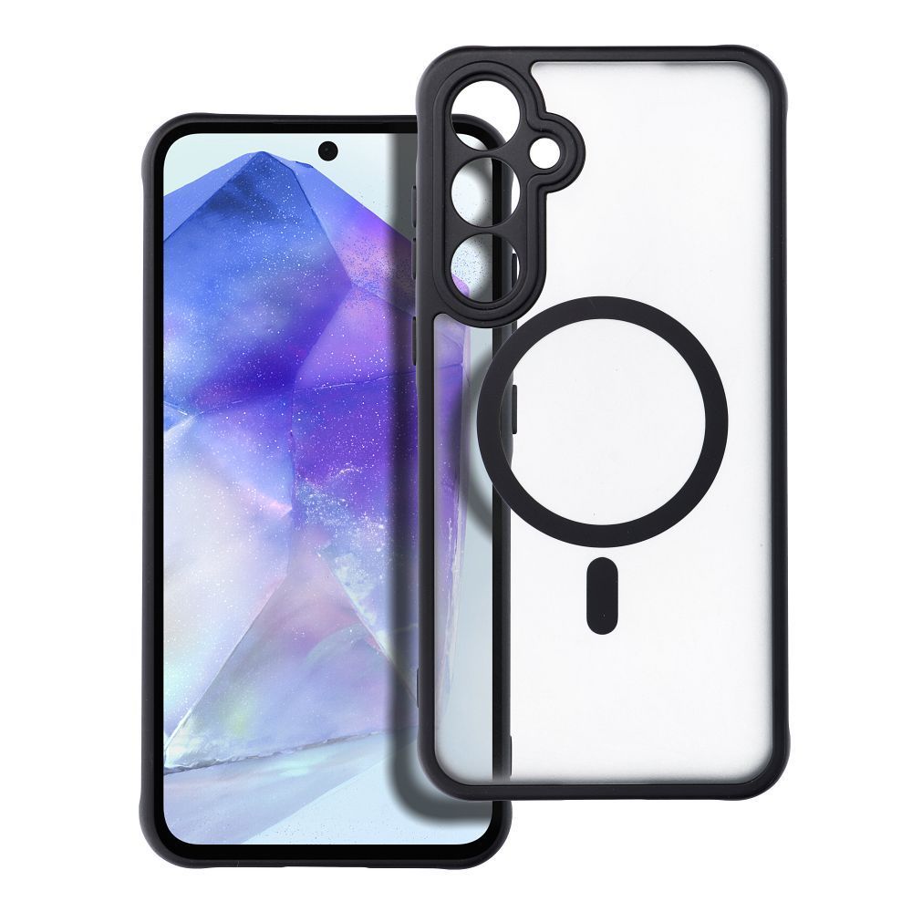 FULL MATTE MAG COVER case compatible with MagSafe for SAMSUNG A55 black - Image 1