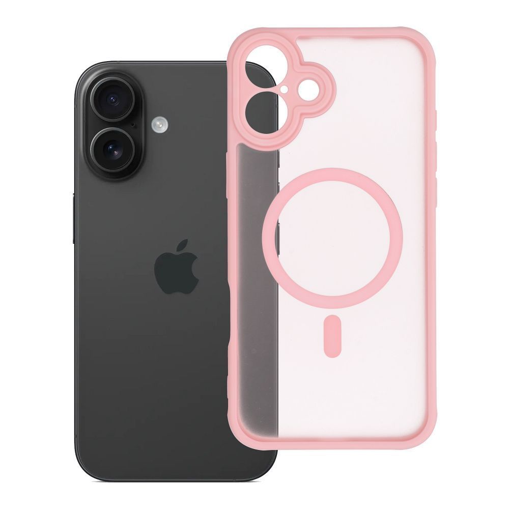 Case for iPhone 16 PLUS Full Matte Mag Cover compatible with MagSafe light pink FULL MATTE MAG COVER case compatible with MagSafe for IPHONE 16 Plus jasny różowy - Image 1