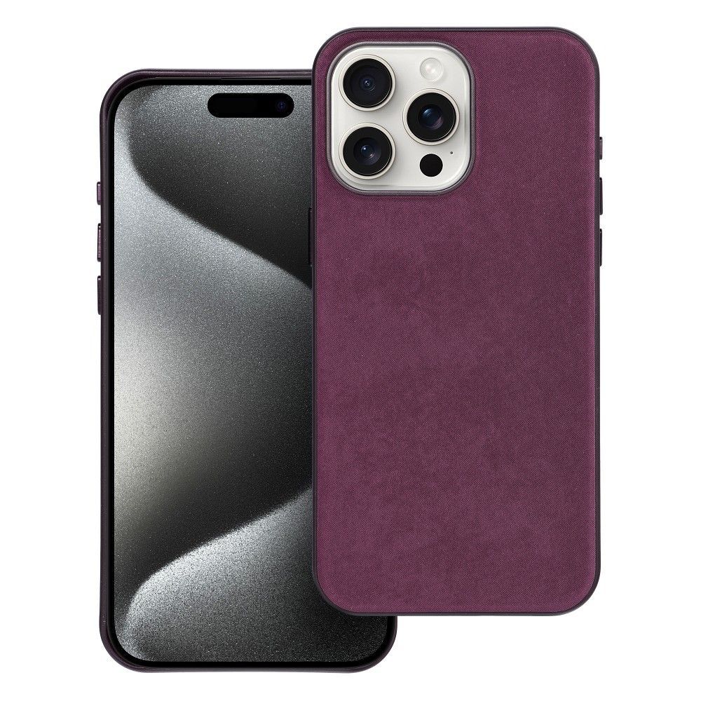 WOVEN MAG COVER case compatible with MagSafe for IPHONE 15 Pro Max burgundy WOVEN MAG COVER case compatible with MagSafe for IPHONE 15 Pro Max burgundy - Image 1