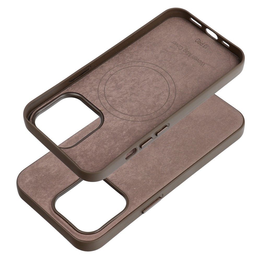 WOVEN MAG COVER case compatible with MagSafe for IPHONE 13 Pro light brown - Image 2