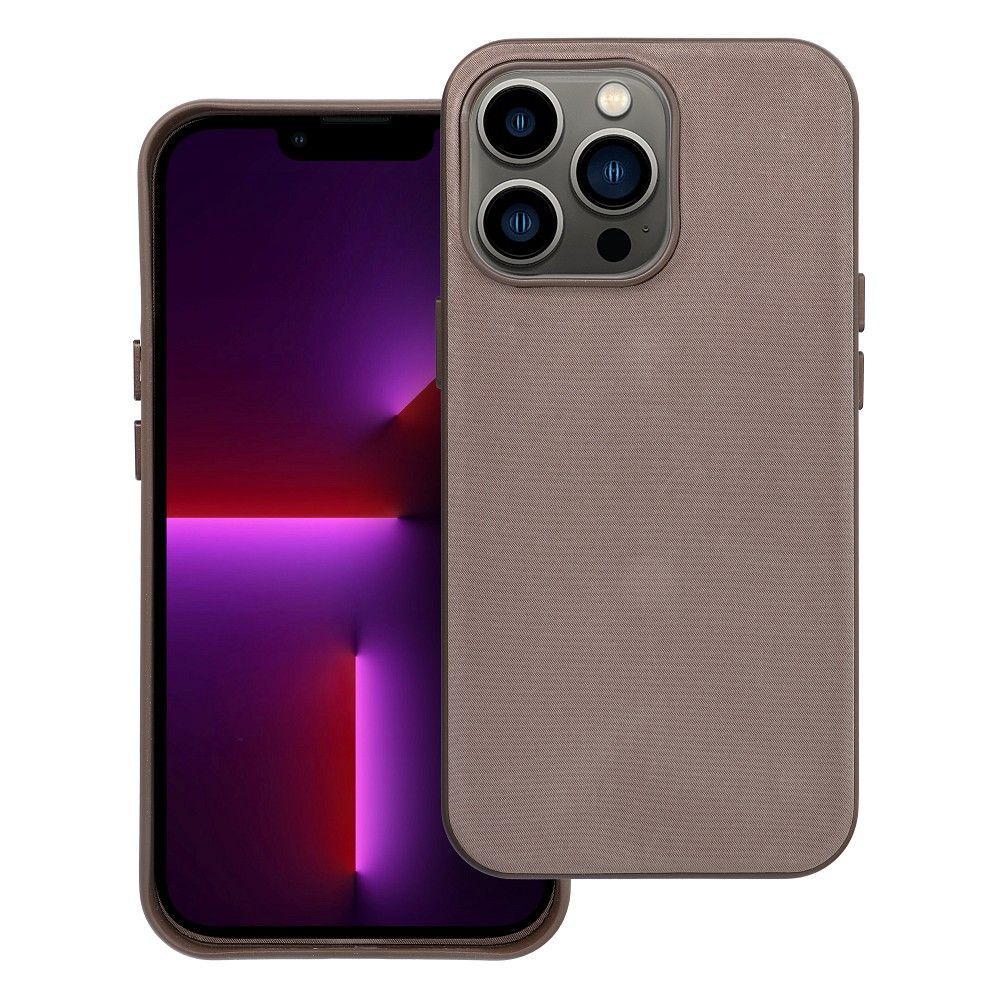 WOVEN MAG COVER case compatible with MagSafe for IPHONE 13 Pro light brown - Image 1