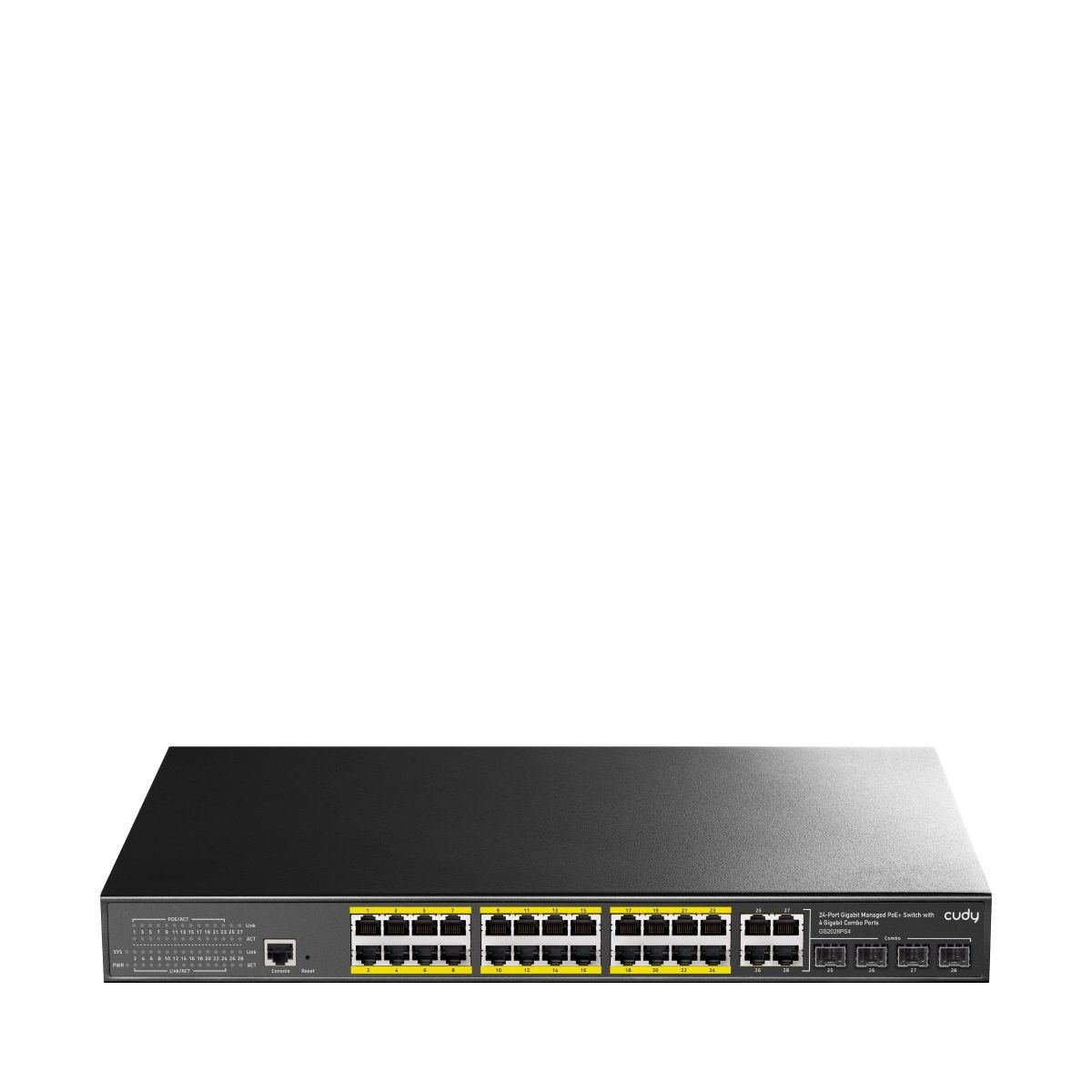 CUDY Switch GS2028PS4 24-GbE PoE L2 Managed with 4 Gigabit Combo Ports - Image 1