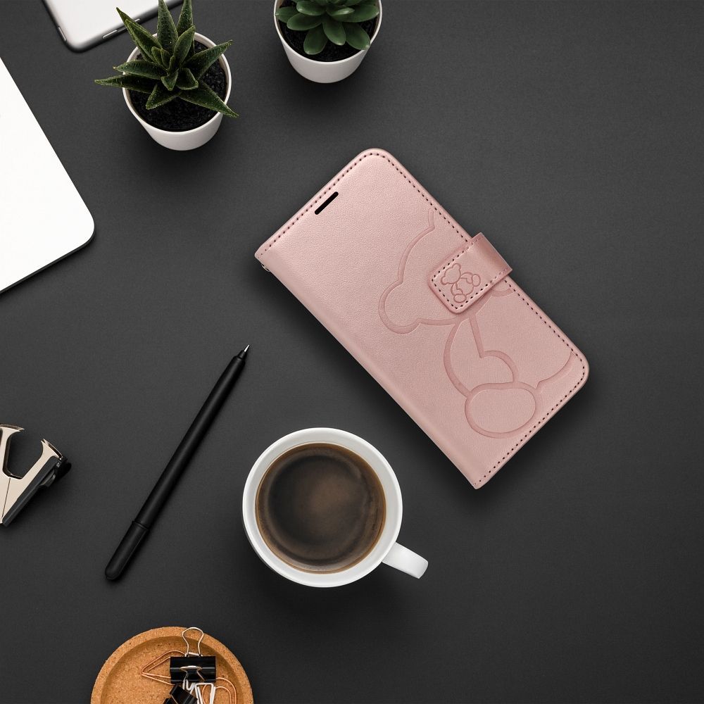 MEZZO Book case for IPHONE 16e (SE 4 2025) teddy bear rose gold - Image 2
