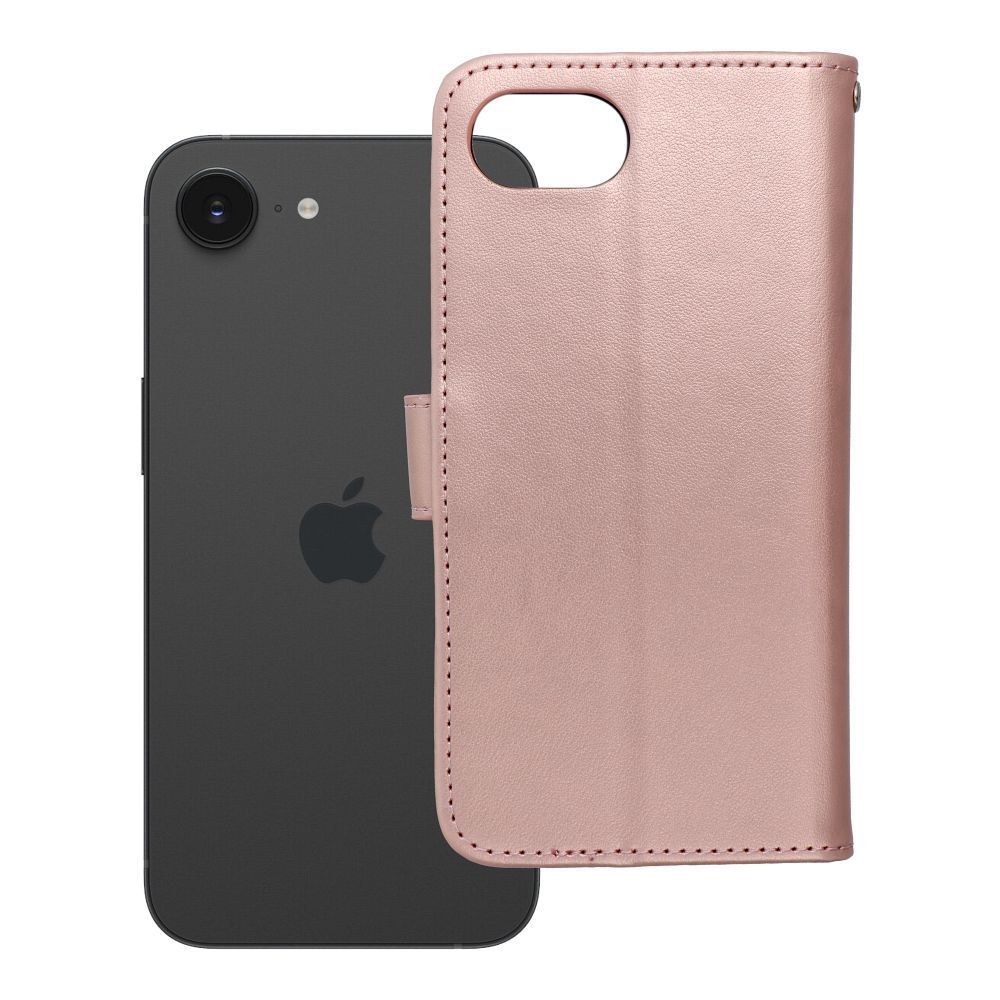 MEZZO Book case for IPHONE 16e (SE 4 2025) teddy bear rose gold MEZZO Book case for IPHONE 16e (SE 4 2025) teddy bear rose gold - Image 1