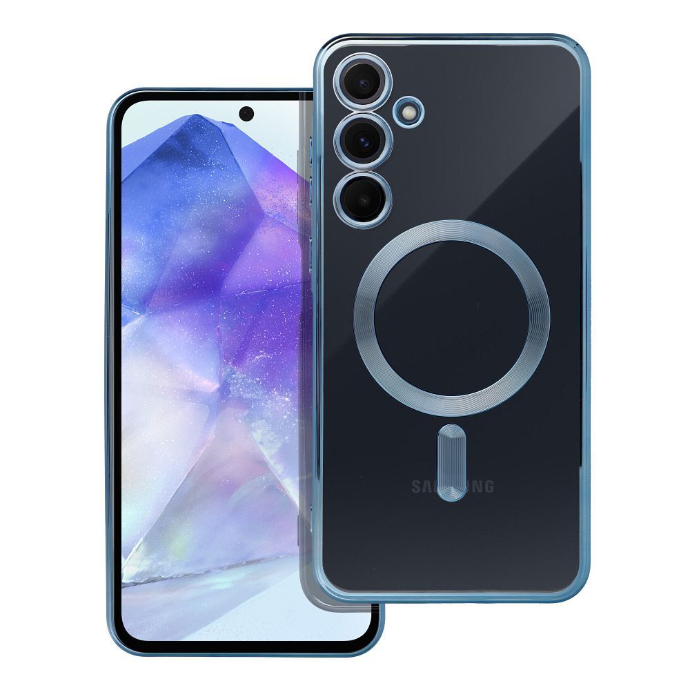 ELECTRO MAG COVER case compatible with MagSafe for SAMSUNG A55 blue - Image 1