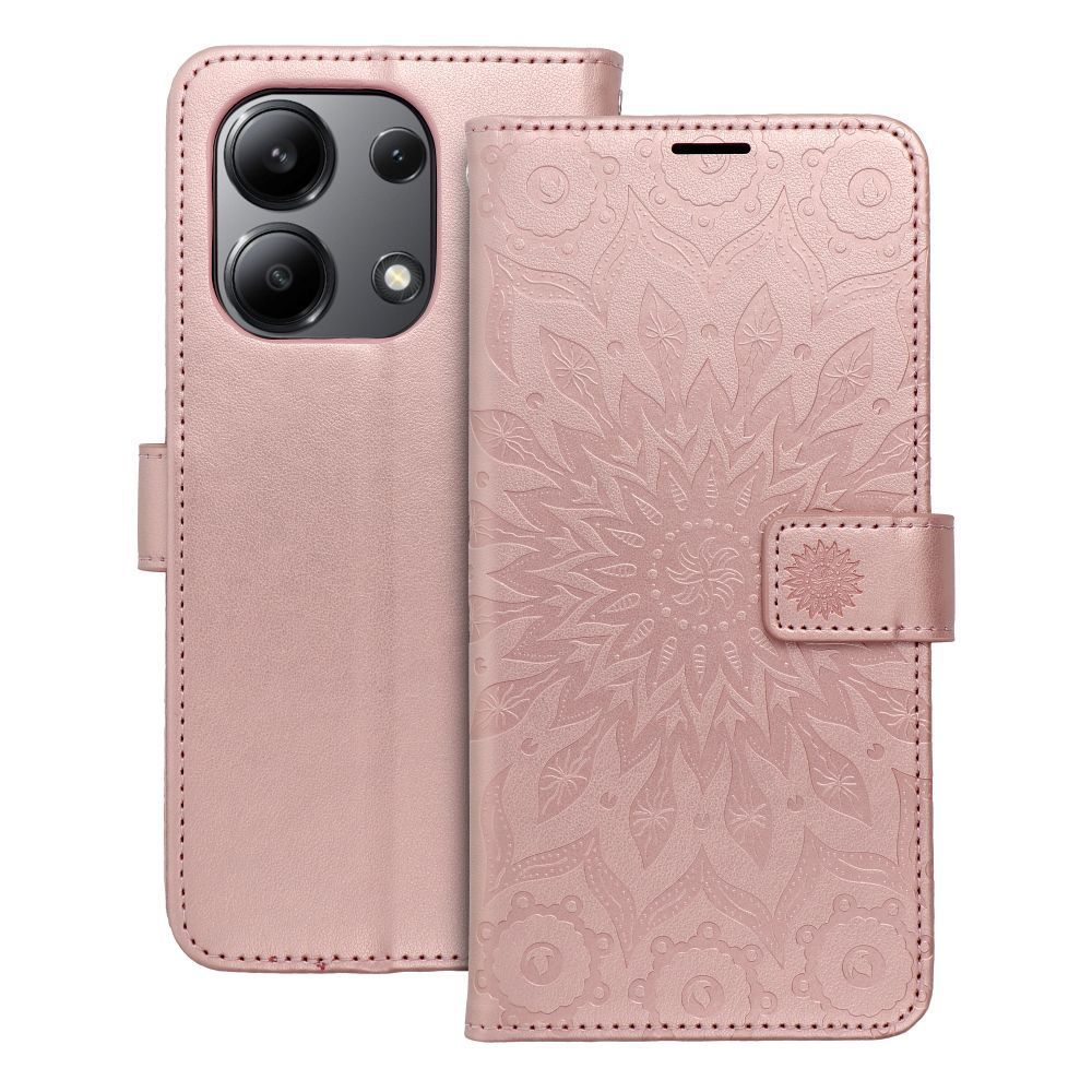 MEZZO Book case for XIAOMI Redmi Note 13 4G mandala rose gold MEZZO Book case for XIAOMI Redmi Note 13 4G mandala rose gold - Image 1
