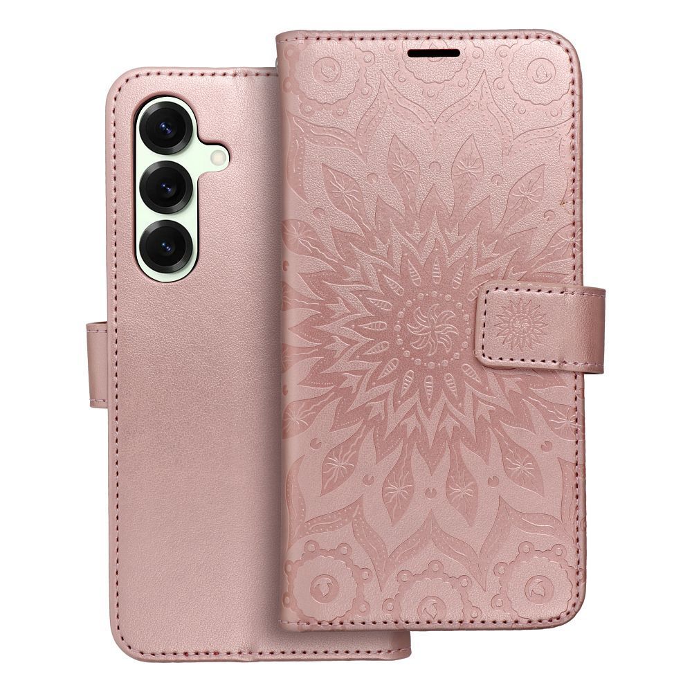 MEZZO Book case for SAMSUNG S25 Plus mandala rose gold - Image 1
