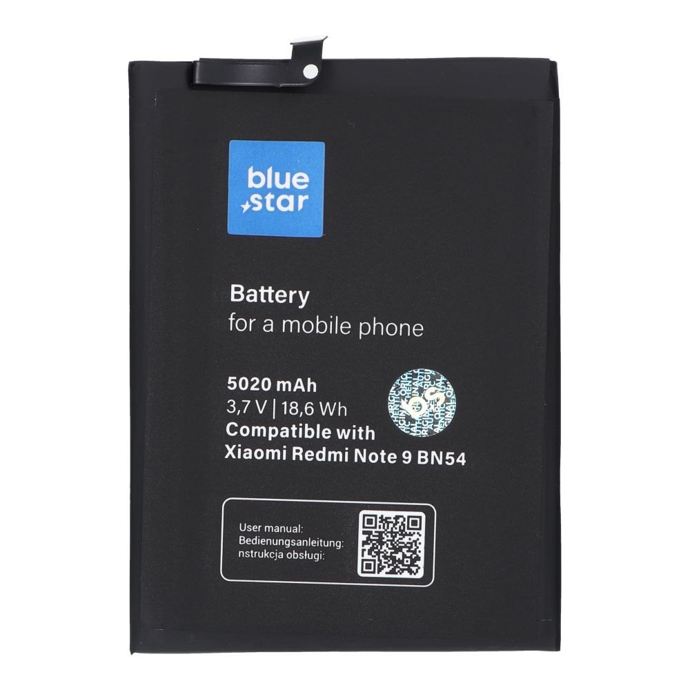BLUE STAR battery for XIAOMI REDMI NOTE 9 (BN54) 5020 mAh - Image 1