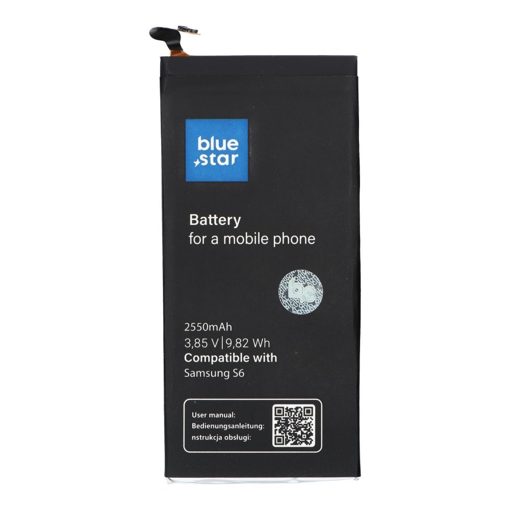 Battery for Samsung S6 2550 mAh Blue Star Premium BLUE STAR PREMIUM battery for SAMSUNG S6 2550 mAh - Image 1