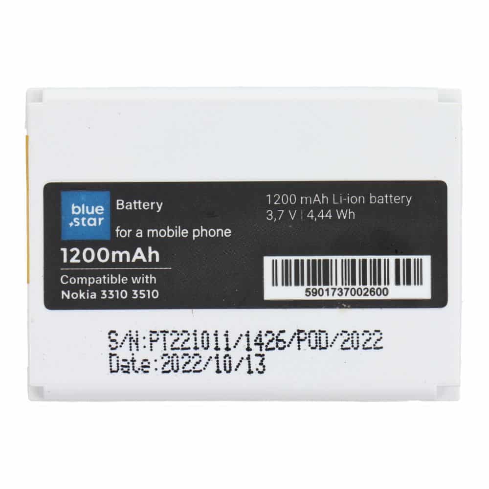 BLUE STAR battery for NOKIA 3310 / 3510 1200 mAh BLUE STAR battery for NOKIA 3310 / 3510 1200 mAh - Image 1