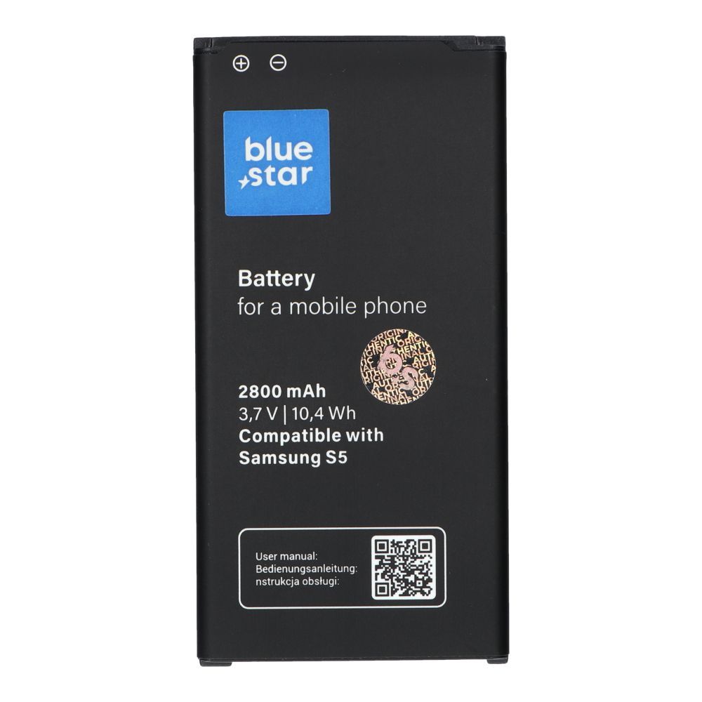 Battery for Samsung S5 2800 mAh Blue Star Premium BLUE STAR PREMIUM battery for SAMSUNG S5 2800 mAh - Image 1
