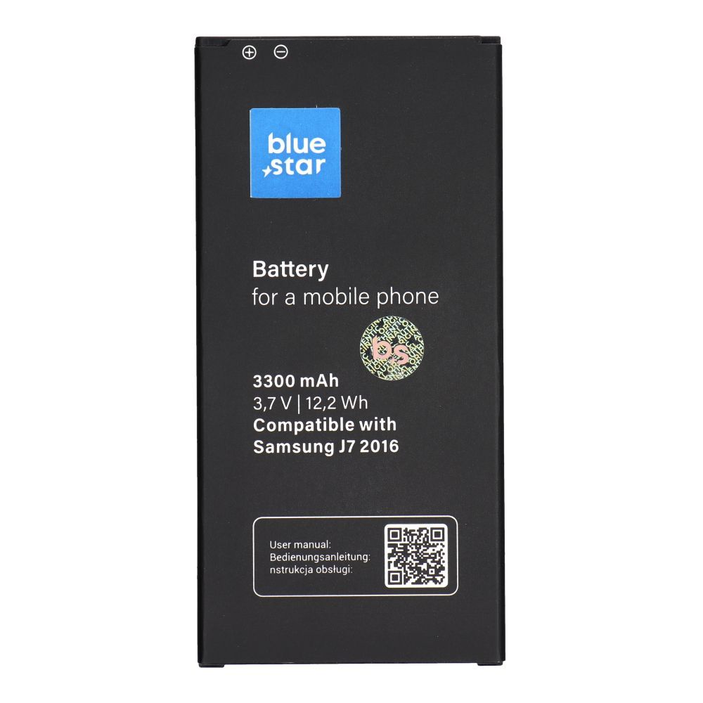 Battery for Samsung J7 2016 3300 mAh Blue Star Premium BLUE STAR PREMIUM battery for SAMSUNG J7 2016 3300 mAh - Image 1