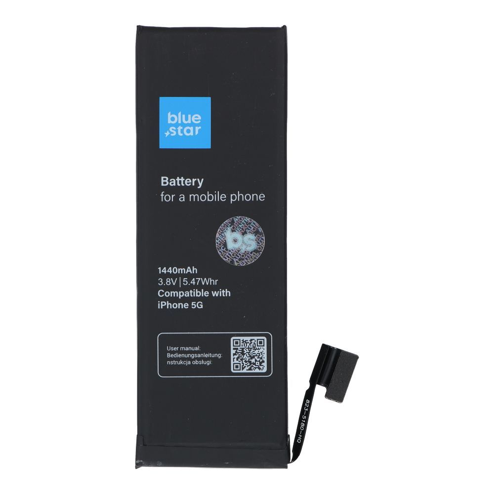 Battery for iPhone 5 1440 mAh Blue Star HQ BLUE STAR HQ battery for IPHONE 5 1440 mAh - Image 1