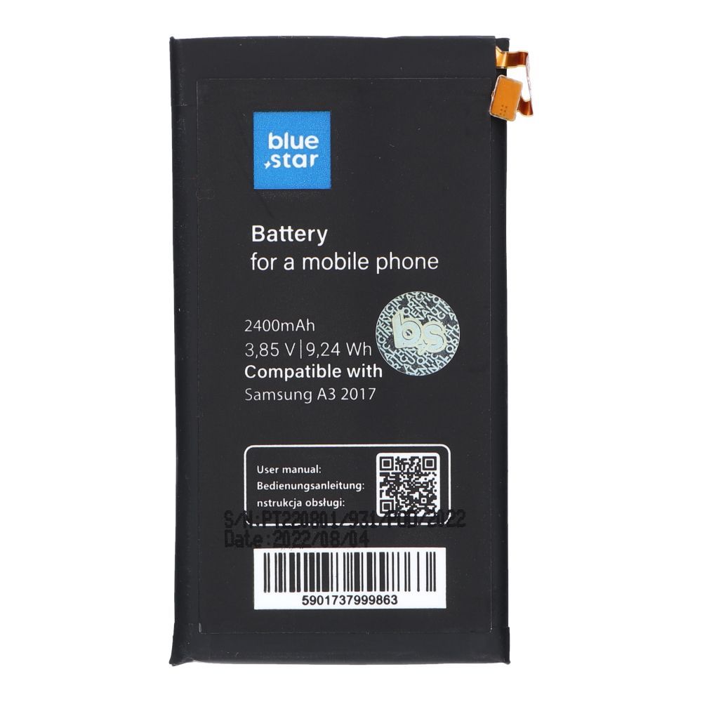 BLUE STAR battery for SAMSUNG A3 2017 2400 mAh - Image 1
